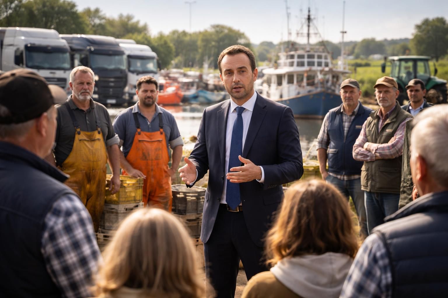sébastien lecornu présente de nouvelles mesures de soutien pour aider les grands rouleurs, pêcheurs et agriculteurs à faire face à la hausse des prix du carburant.