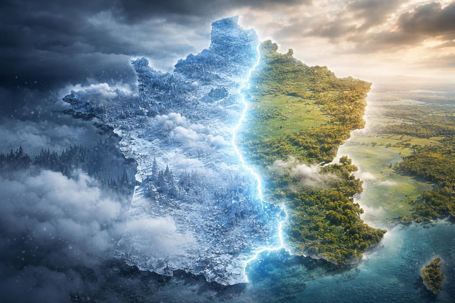 découvrez les prévisions météo de la semaine : une masse d'air froid s'installe dès mardi sur la moitié du pays, apportant fraîcheur et changements climatiques.