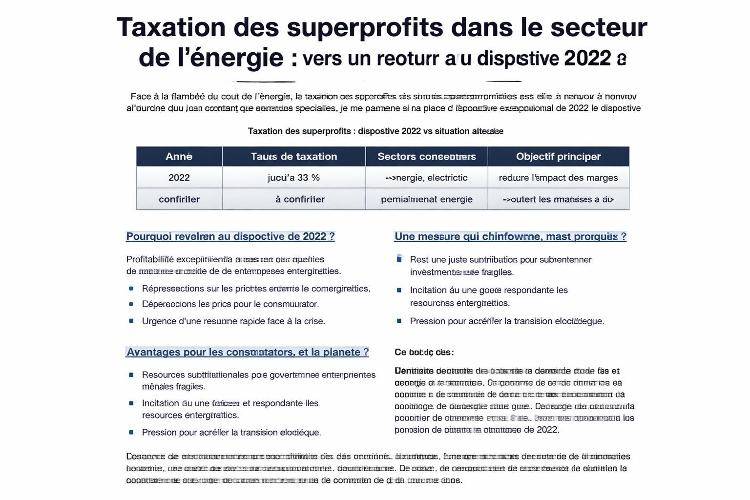 découvrez si la commission européenne prévoit de réintroduire la taxation des superprofits dans le secteur de l'énergie, comme en 2022, pour répondre à la crise des prix élevés.