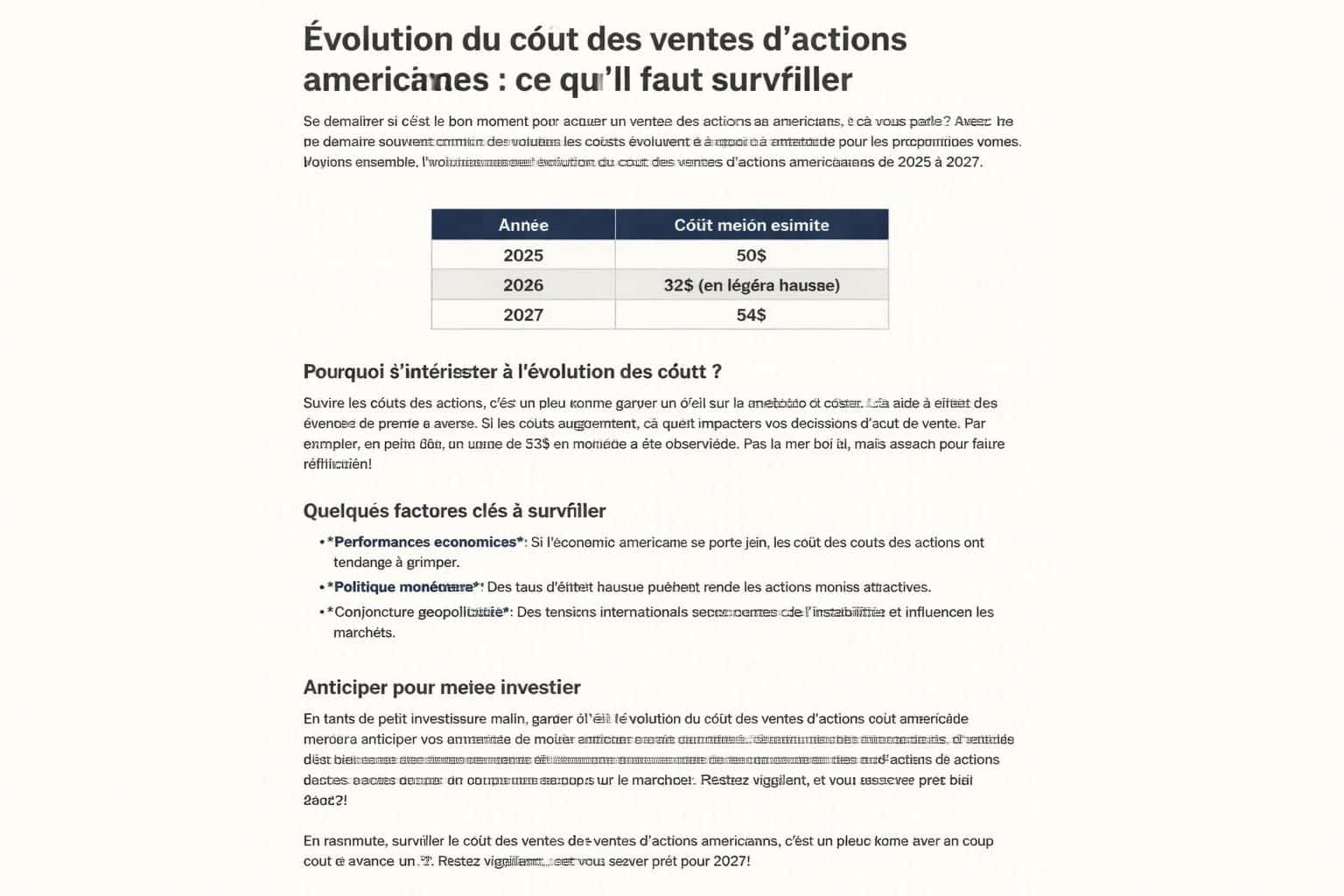 découvrez comment la taxe sec impactera vos ventes d'actions américaines en 2026 et entraînera une légère augmentation des coûts.