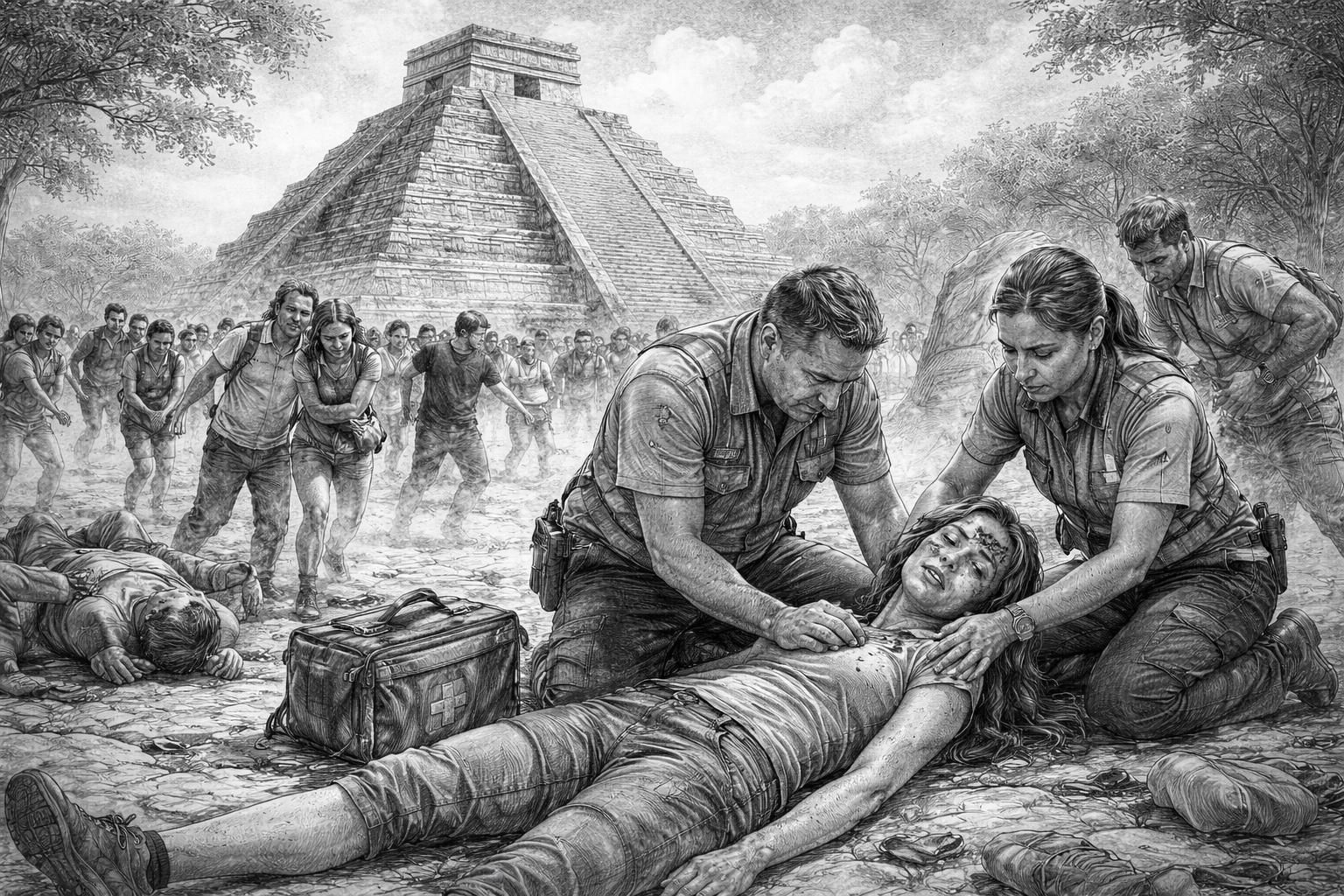 un drame au mexique : une touriste canadienne tuée et treize blessés lors d'une attaque à la pyramide emblématique, lieu prisé des visiteurs. découvrez les détails de cet événement tragique.