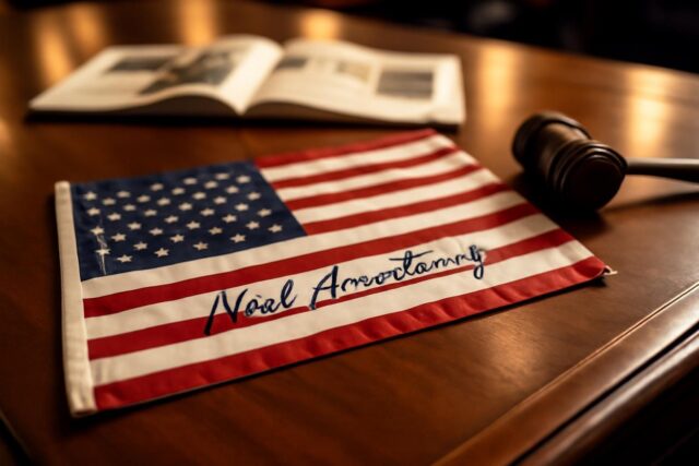 Un-drapeau-americain-autographie-par-Neil-Armstrong-a-Bastogne-adjuge-5-500-euros-aux-encheres-640x427 Gilles Lellouche et ses partenaires de tournage : Découvrez l'acteur avec qui il a partagé l'écran le plus souvent