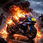 revivez l'incendie spectaculaire de la yamaha n°99 lors des 24 heures motos et découvrez les raisons de l'abandon du team elf marc vds racing / km99.