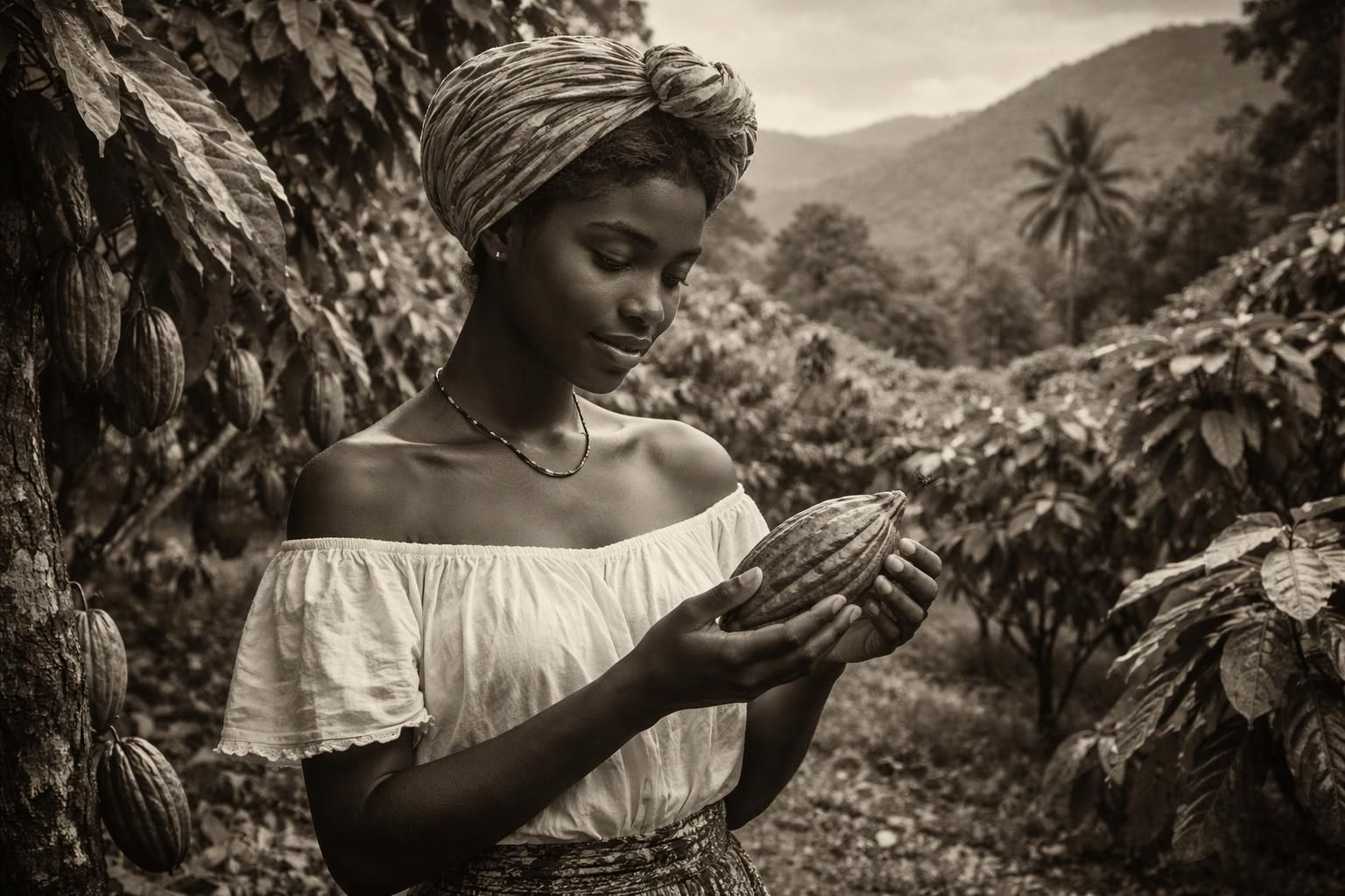 découvrez l'histoire inspirante d'une jeune femme en martinique qui fait revivre une production d'exception : un cacao parmi les plus précieux au monde, cultivé sur les terres héritées de son grand-père.