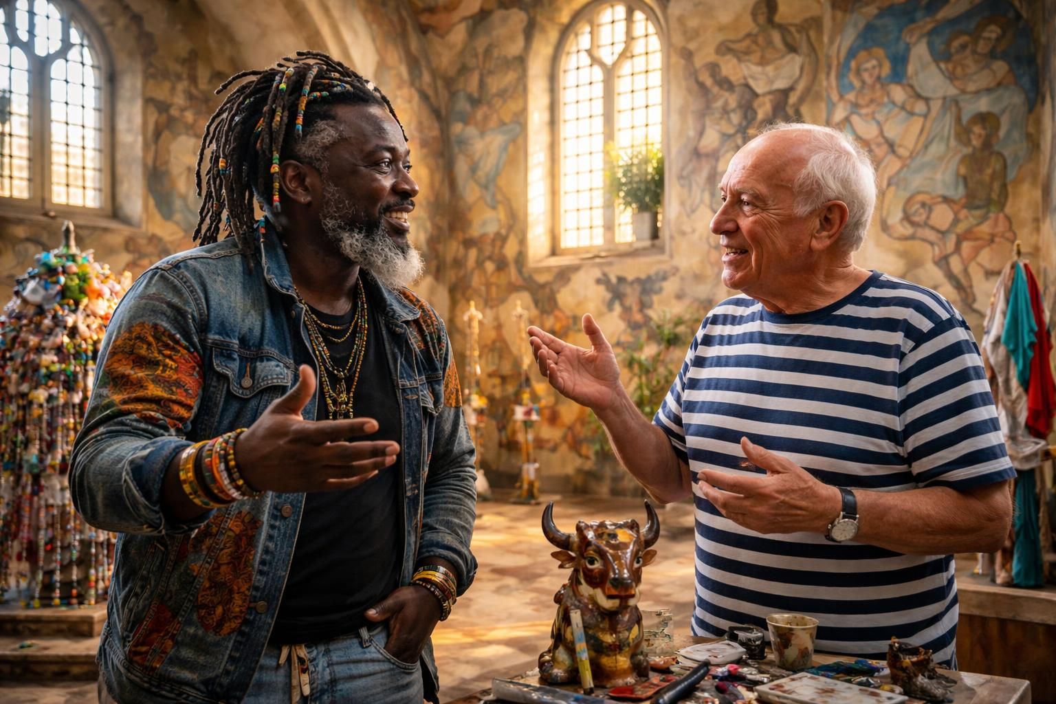 découvrez l'exposition unique à vallauris avec pascale marthine tayou, une rencontre contemporaine fascinante avec l'esprit de picasso dans la chapelle emblématique.