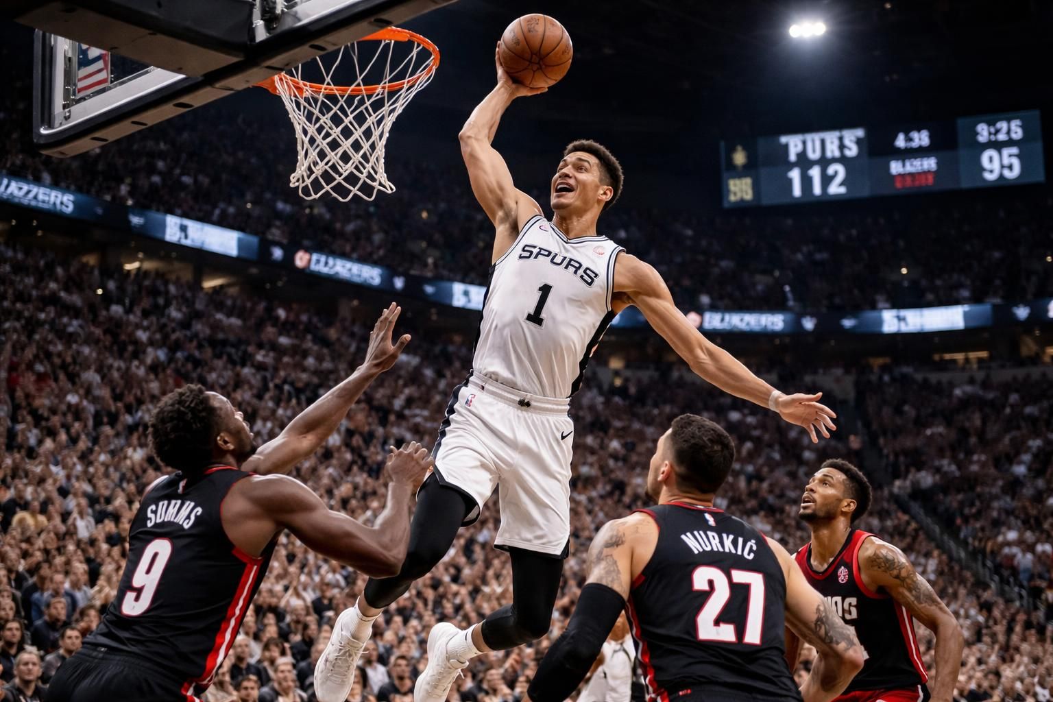 victor wembanyama impressionne avec 27 points lors de son retour, aidant san antonio à creuser l'écart face à portland. découvrez tous les détails sur le monde.fr.