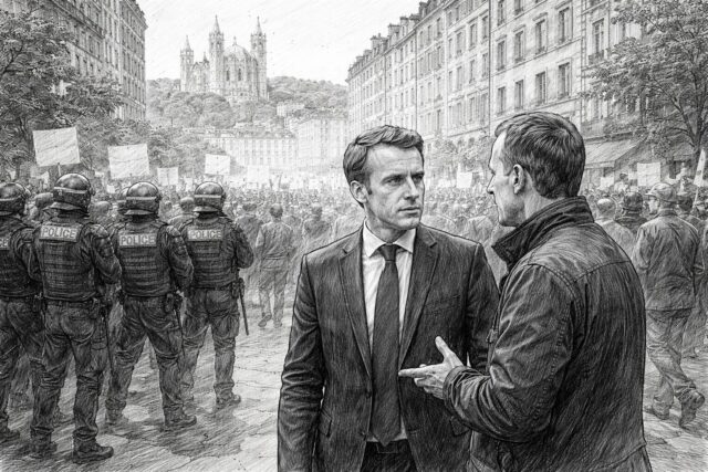 Visite-dEmmanuel-Macron-a-Lyon-un-mardi-marque-par-dimportantes-perturbations-en-perspective-640x427 Conflit en Iran et au Moyen-Orient : Donald Trump avertit que le blocus des ports iraniens se poursuivra sans accord