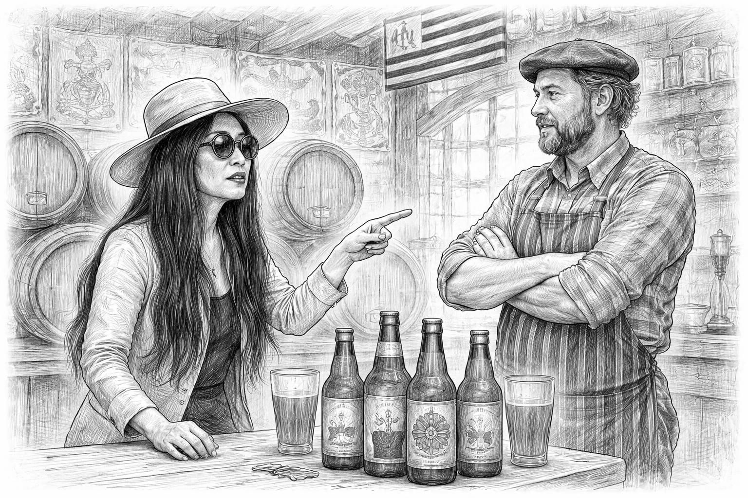 découvrez comment yoko ono a poussé une brasserie bretonne à renommer sa bière john lemon suite à une dispute sur le nom.