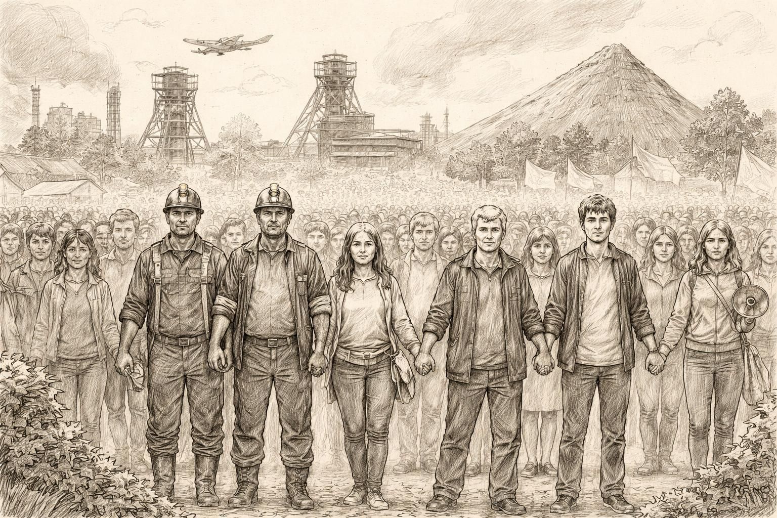 à avion, le 1er mai se vit comme un moment d'unité pour renforcer la reconquête face à la montée du rassemblement national dans le bassin minier, rassemblant habitants et citoyens autour d'une cause commune.