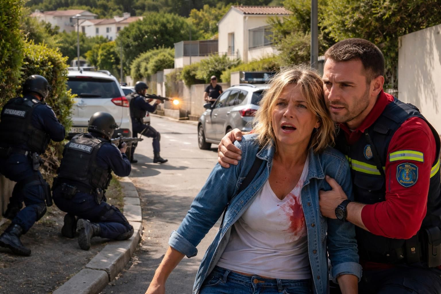 à mandelieu, un homme retranché a ouvert le feu sur les gendarmes. son conjoint a été miraculeusement indemne malgré une blessure.