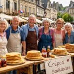 à quimper, des retraités solidaires ont vendu 3 068 crêpes afin de venir en aide aux personnes isolées et soutenir les enfants, faisant preuve de générosité et d'engagement local.