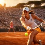 à rome, cinq joueuses se disputent les quarts de finale, avec swiatek, la plus jeune à atteindre ce stade depuis serena williams.