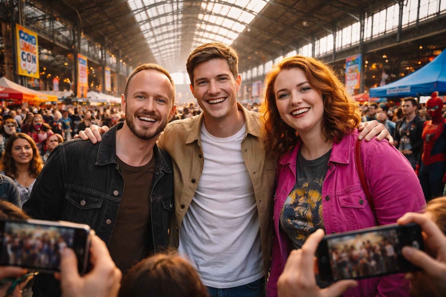 découvrez le comic con à tour & taxis à bruxelles ce week-end avec aaron paul, grant gustin et shannon purser en tête d'affiche pour des rencontres, panels et animations exclusives.