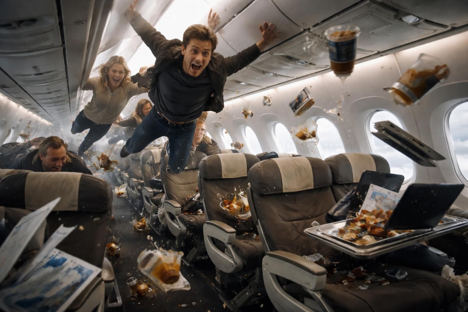 un airbus a350 a été secoué par de violentes turbulences, projetant des passagers sans ceinture vers le plafond et provoquant une scène de panique à bord.