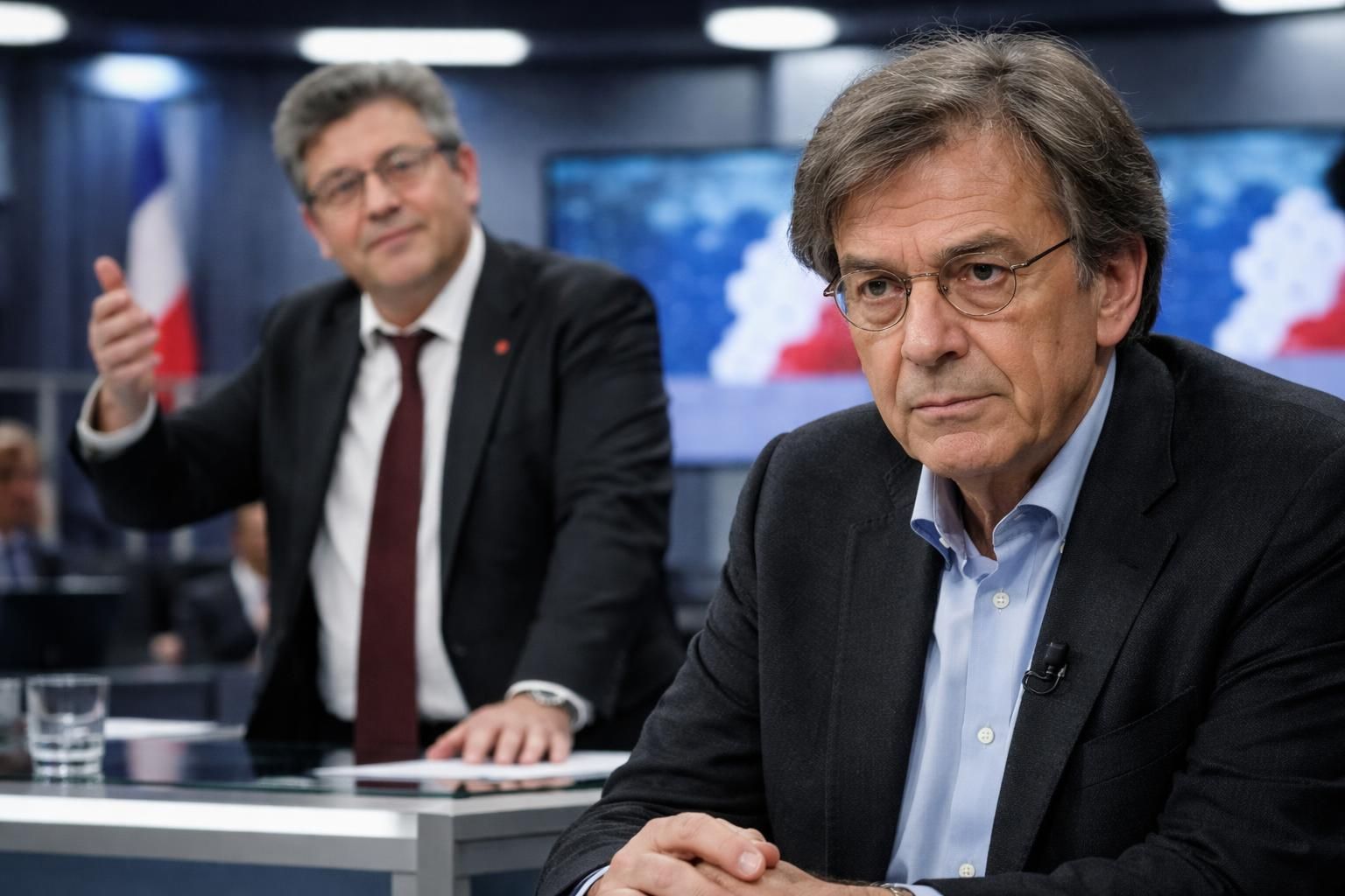 analyse approfondie d'alain finkielkraut sur jean-luc mélenchon, explorant son image de simplicité apparente et son cynisme assumé, dans une interview exclusive sur europe 1.