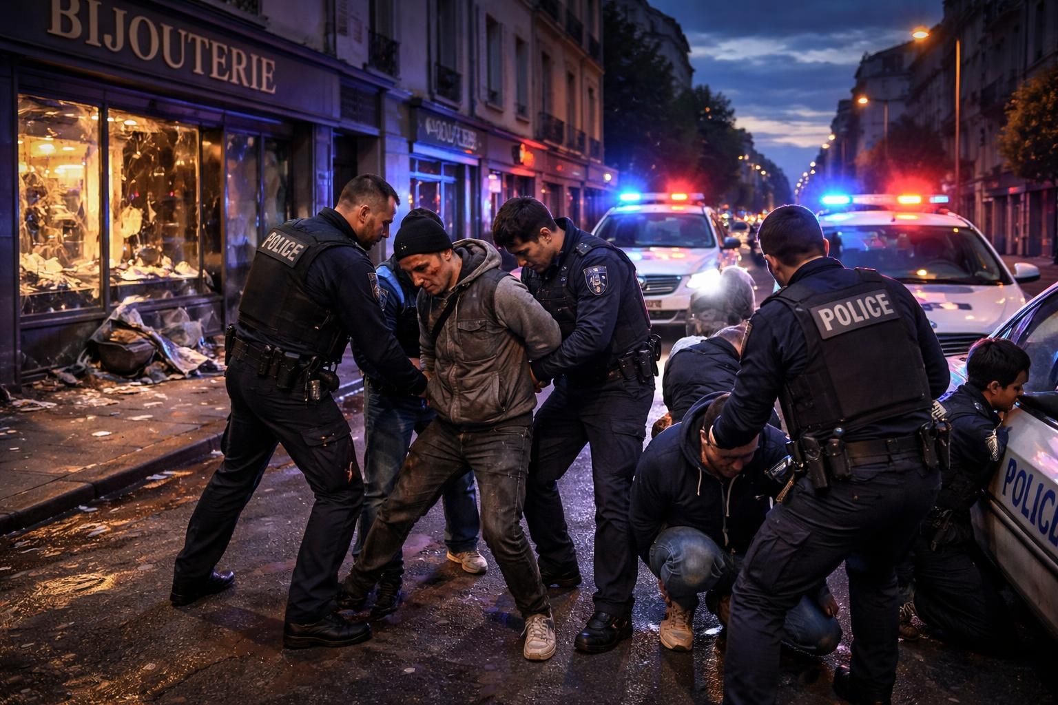 après un cambriolage avorté chez un bijoutier, les suspects ont été arrêtés à l'issue d'une course-poursuite intense entre paris et bobigny, selon le parisien.