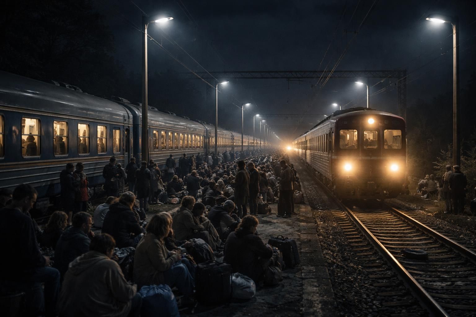 après une panne, 841 passagers ont été contraints de passer la nuit bloqués dans deux trains immobilisés, provoquant une situation difficile et de nombreuses attentes.