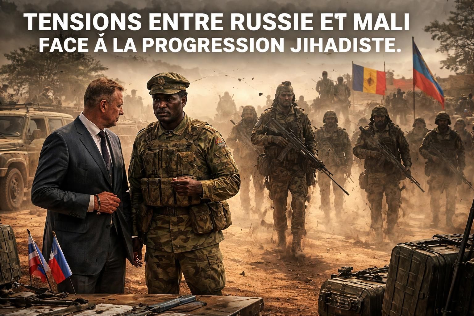 au mali, l'avancée des jihadistes met à rude épreuve la relation entre la russie et la junte malienne, révélant les tensions et défis sécuritaires dans la région.