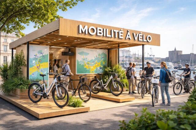 Audierne-decouvrez-le-stand-dedie-a-la-mobilite-a-velo-a-Brest-640x427 Les bornes de recharge électrique : nouvel atout des supermarchés pour séduire les clients