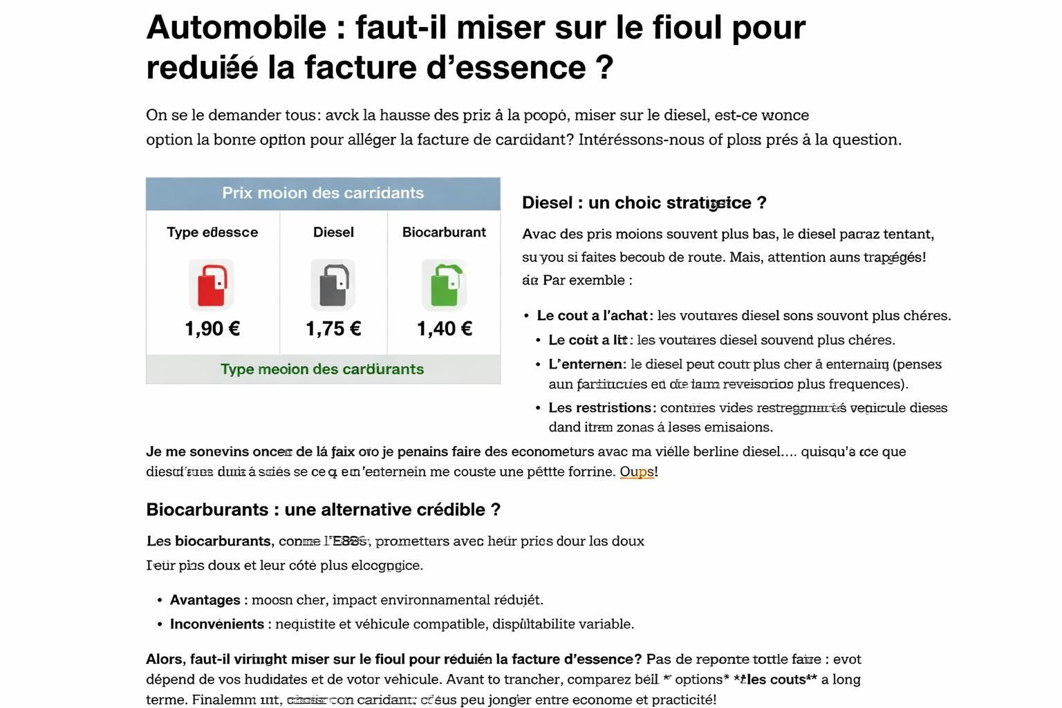 découvrez si le fioul représente une solution économique pour réduire votre facture d'essence dans le secteur automobile. analyse des avantages et inconvénients.