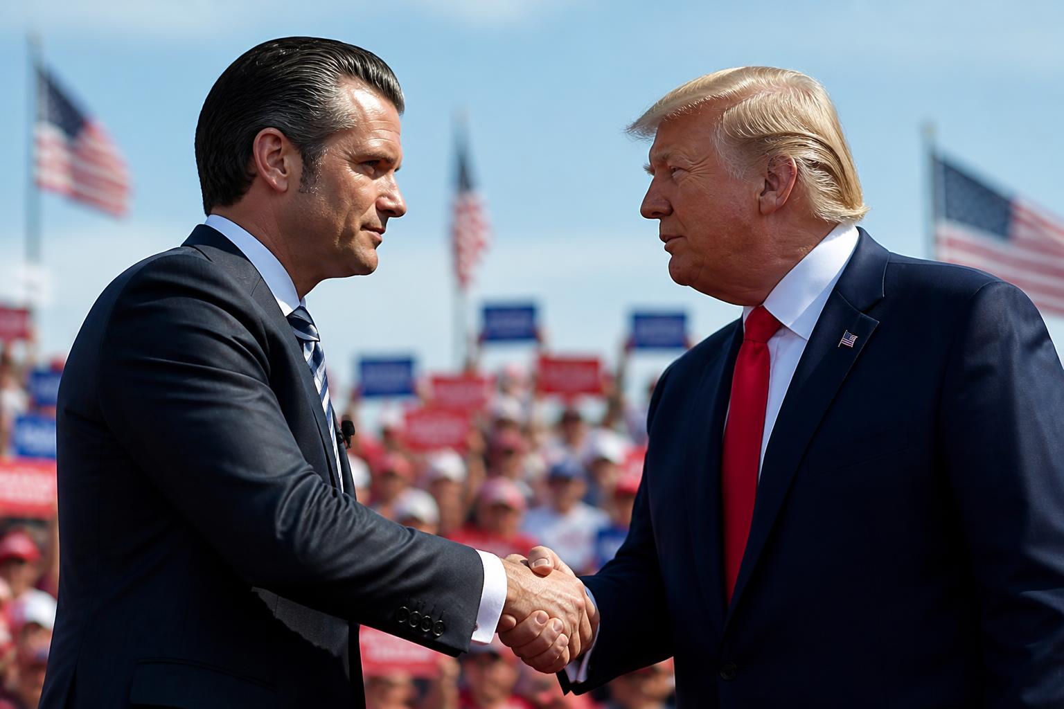 lors des primaires, hegseth rejoint la campagne de trump afin de contrer un candidat républicain jugé embarrassant, selon le huffpost.