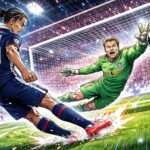 revivez l'action intense du match bayern munich – psg avec l'arrêt décisif de neuer face à barcola à la 89ème minute, un moment clé qui maintient le score à 0-1, sur africafootunited.