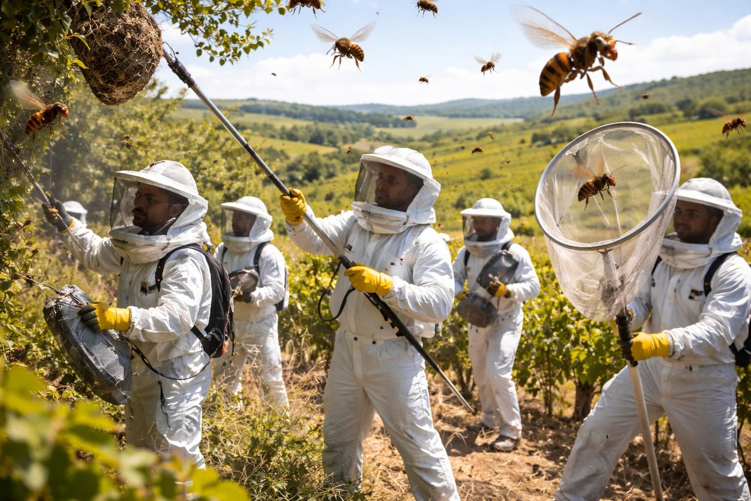 les habitants des blancs-coteaux unissent leurs efforts pour combattre l'invasion des frelons asiatiques et protéger leur environnement.