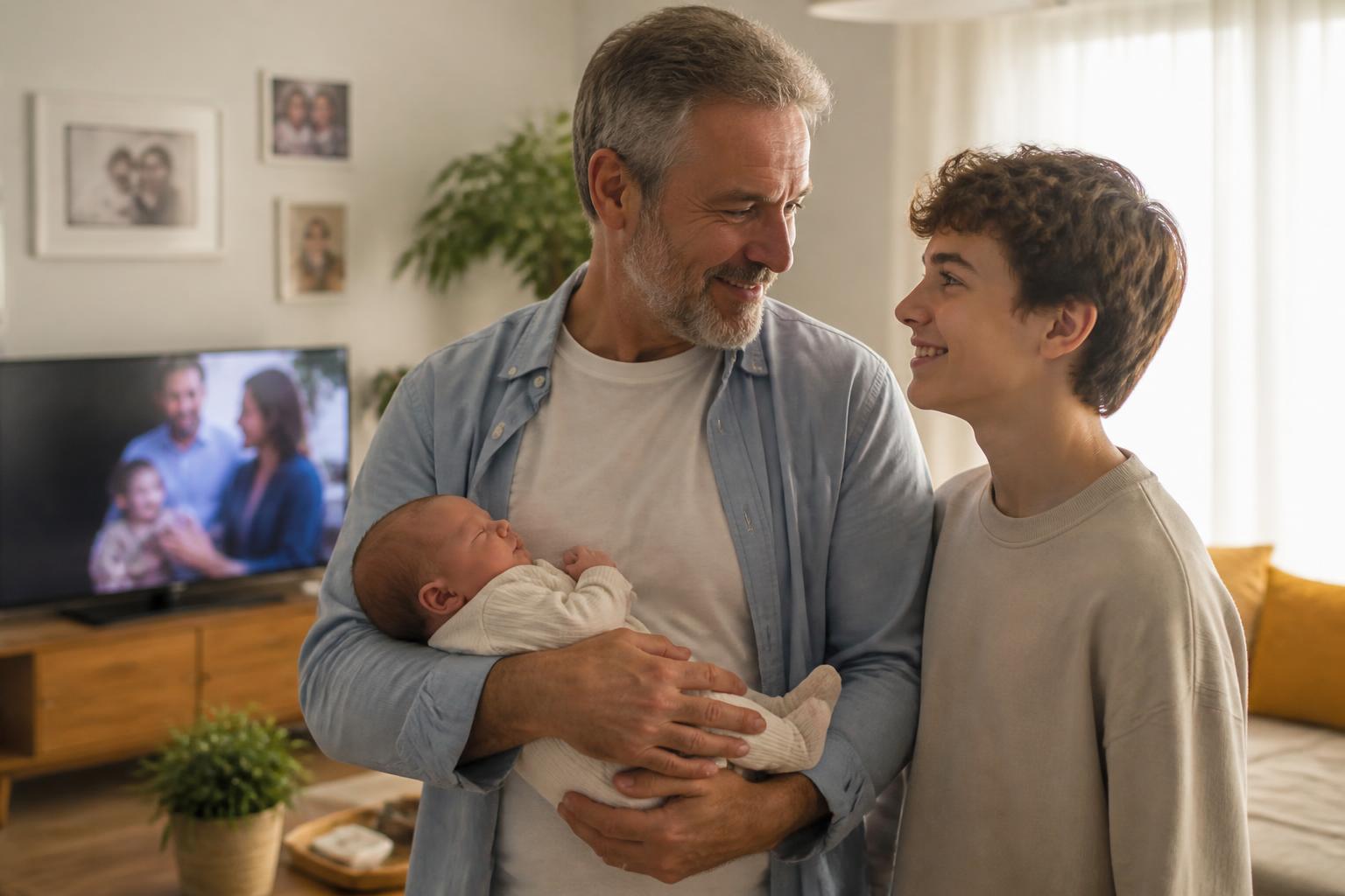 découvrez l'histoire unique d'un homme devenant père et grand-père en même temps dans ce nouveau reportage diffusé aujourd'hui sur linternaute.com.