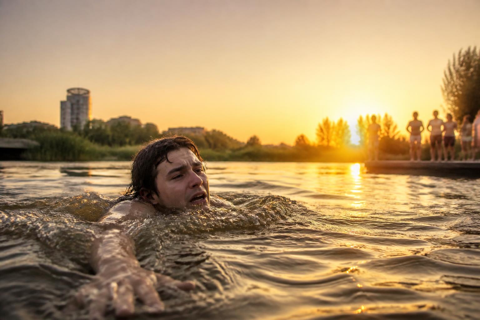 tragédie à cergy : un jeune homme de 19 ans se noie en tentant de traverser l'oise lors de la canicule, alertant sur les dangers de la chaleur extrême.