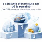 découvrez les cinq actualités économiques majeures de la semaine, avec un focus sur cma cgm, duralex, et les nouveautés du plan d’épargne retraite.