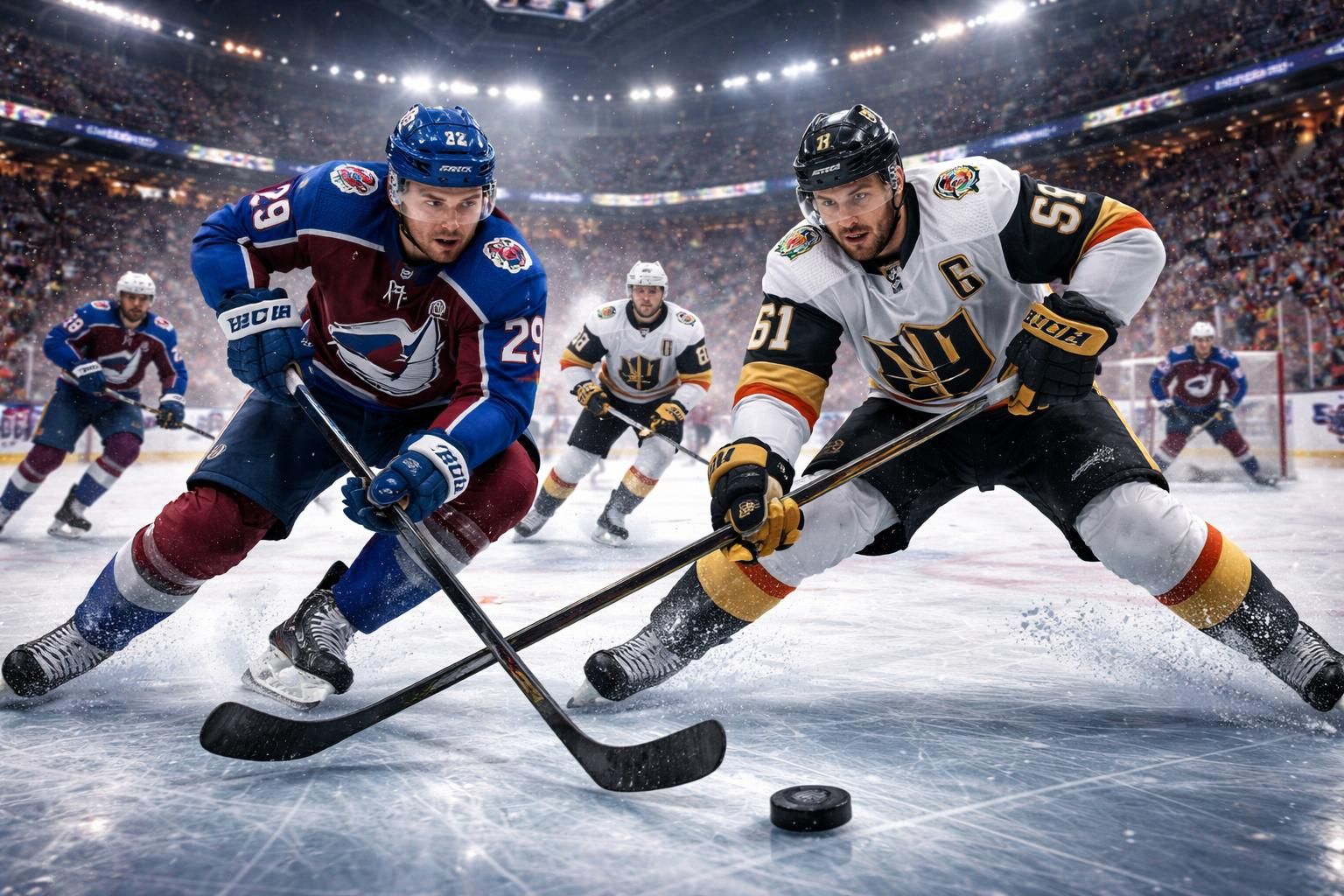 ne manquez pas le duel explosif entre colorado avalanche et vegas golden knights en finale de la nhl le 26 mai 2026. une rencontre exceptionnelle pleine d'intensité et de passion sur la glace.