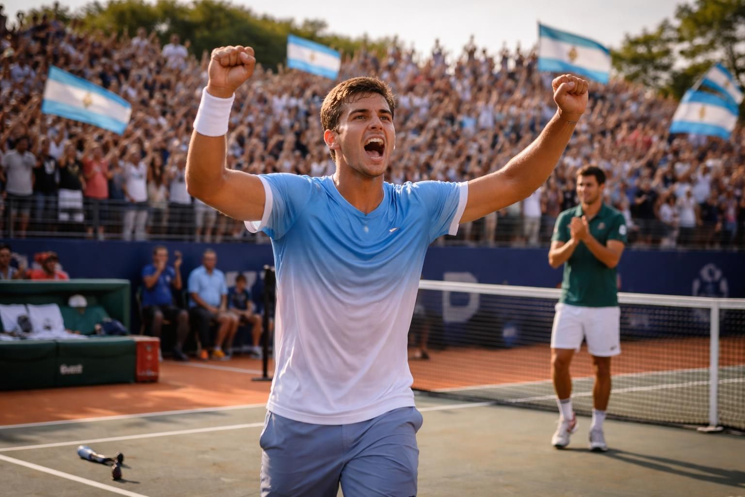 revivez l'intensité du match où comesaña continue la fête argentine en éliminant darderi, dans une rencontre pleine de suspense sur punto de break.