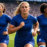 découvrez la composition des bleues pour le match contre l'écosse avec charlotte escudero et siobhan soqeta titulaires, ainsi que le retour très attendu d'yllana brosseau.