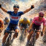 cyclisme : davide ballerini s'impose avec brio dans une étape mouvementée, tandis qu'eulalio conserve précieusement le maillot rose au classement général.