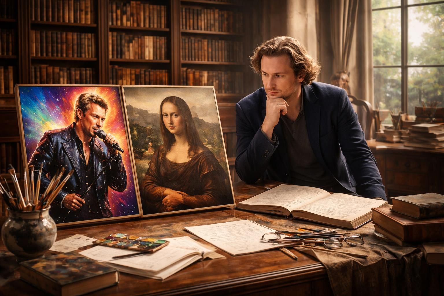 découvrez le nouveau livre d'alex vizorek où il explore la première et la dernière œuvre de 30 artistes, de johnny à de vinci, offrant un voyage fascinant à travers l'évolution artistique.