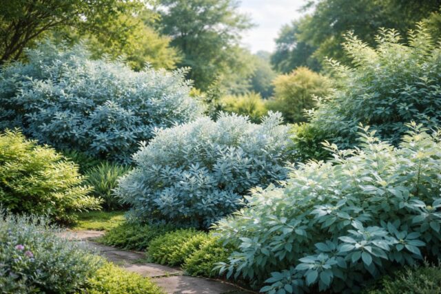 Des-feuillages-aux-teintes-glaz-notre-selection-darbustes-du-bleu-au-vert-pour-sublimer-votre-jardin-640x427 Interdiction de la tonte des pelouses : quelles mairies sont les plus radicales ?