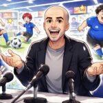 pep guardiola s'amuse en expliquant pourquoi il a préféré manquer le match psg-bayern pour suivre stockport, qualifiant avec humour certains joueurs de « vraiment nuls ».