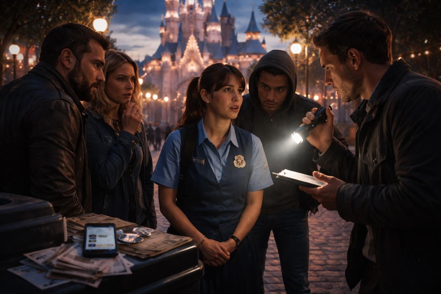 découvrez l'enquête en cours à disneyland paris sur un vaste réseau de revente illégale de billets, impliquant plusieurs suspects, y compris une employée du parc.