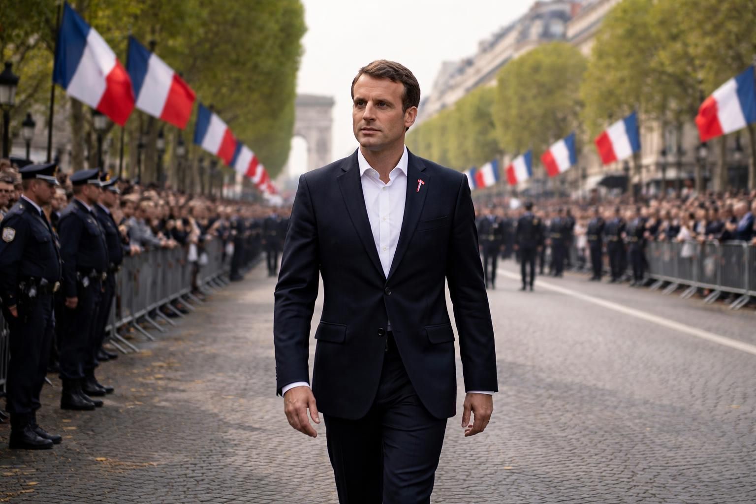suivez en direct le 8 mai emmanuel macron parcourant les champs-élysées lors de la commémoration annuelle, un moment fort de mémoire et de rassemblement.
