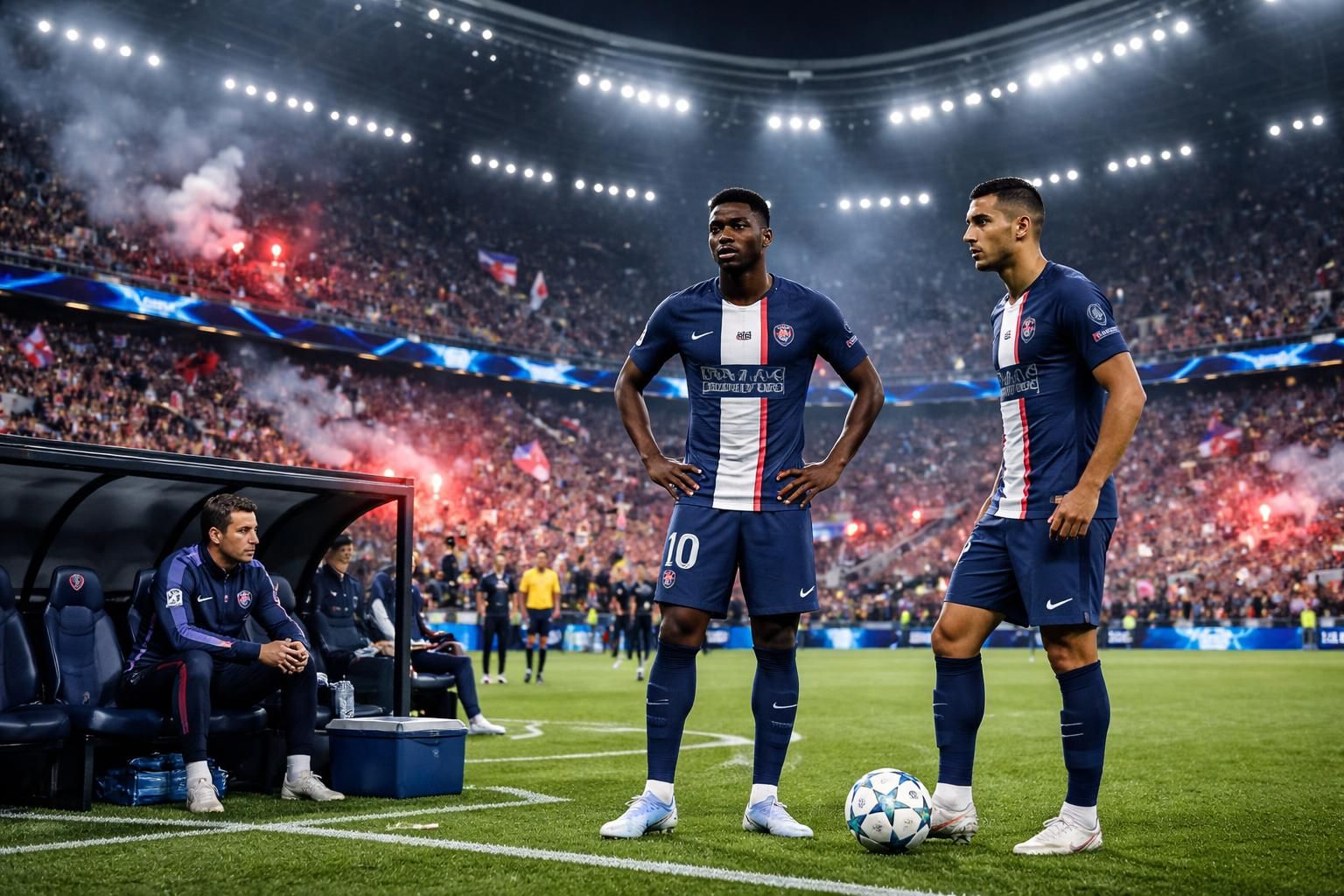 suivez en direct la finale de la ligue des champions avec dembélé et hakimi titulaires pour le psg contre arsenal, tandis que zaïre-emery débute sur le banc. tous les moments clés et analyses en temps réel.