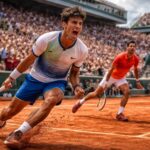 suivez en direct le match épique de roland garros où joao fonseca renverse novak djokovic. ne manquez pas le duel décisif entre halys et zverev pour la suite du tournoi.