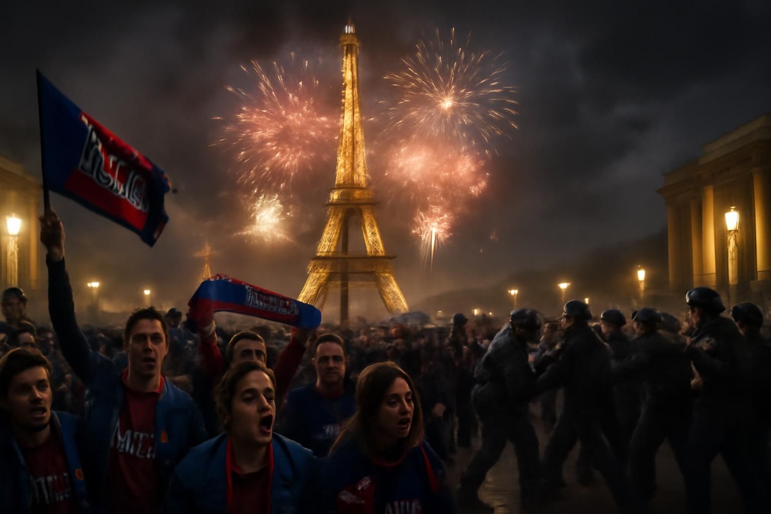 suivez en direct le sacre du psg en ligue des champions, marqué par un drame en marge des célébrations. paris retient son souffle avant le retour des joueurs.