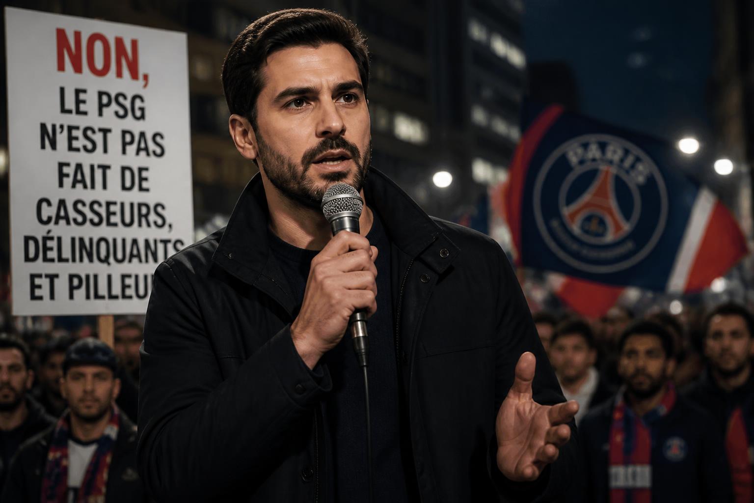 eliot deval s'exprime avec fermeté contre l'injustice d'associer le psg aux actes de casse, délinquance et pillage, défendant l'image du club parisien.