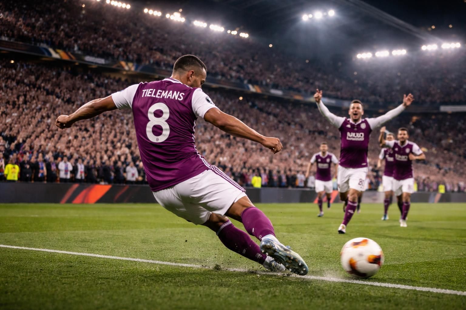 suivez en direct le match de l'europa league avec aston villa qui ouvre le score grâce à une frappe magistrale de tielemans, suivi par un doublé exceptionnel de buendia. résultats et analyses sur rtbf.
