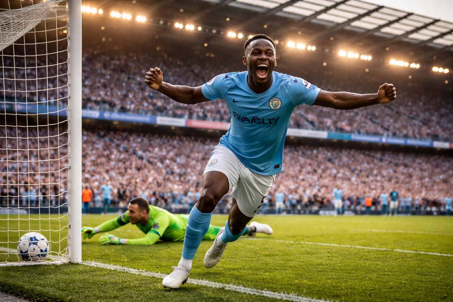 revivez le splendide but de doku qui ouvre le score pour manchester city contre evertoon, avec un résumé complet sur africafootunited.