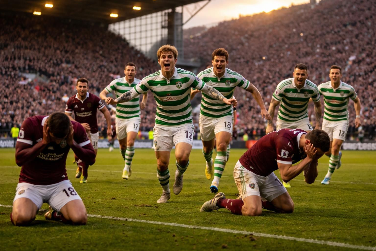 revivez le match intense entre les hearts et le celtic en écosse, où les hearts s'effondrent dans les dernières secondes face au celtic. analyse, réactions et résumé complet sur rds.
