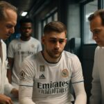 federico valverde, joueur du real madrid, hospitalisé après une altercation sur le terrain avec aurélien tchouameni lors d'un match de football intense.