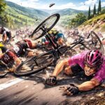 découvrez les détails de la spectaculaire chute lors de la deuxième étape du giro 2026, qui a provoqué plusieurs abandons majeurs dans le tour d’italie.