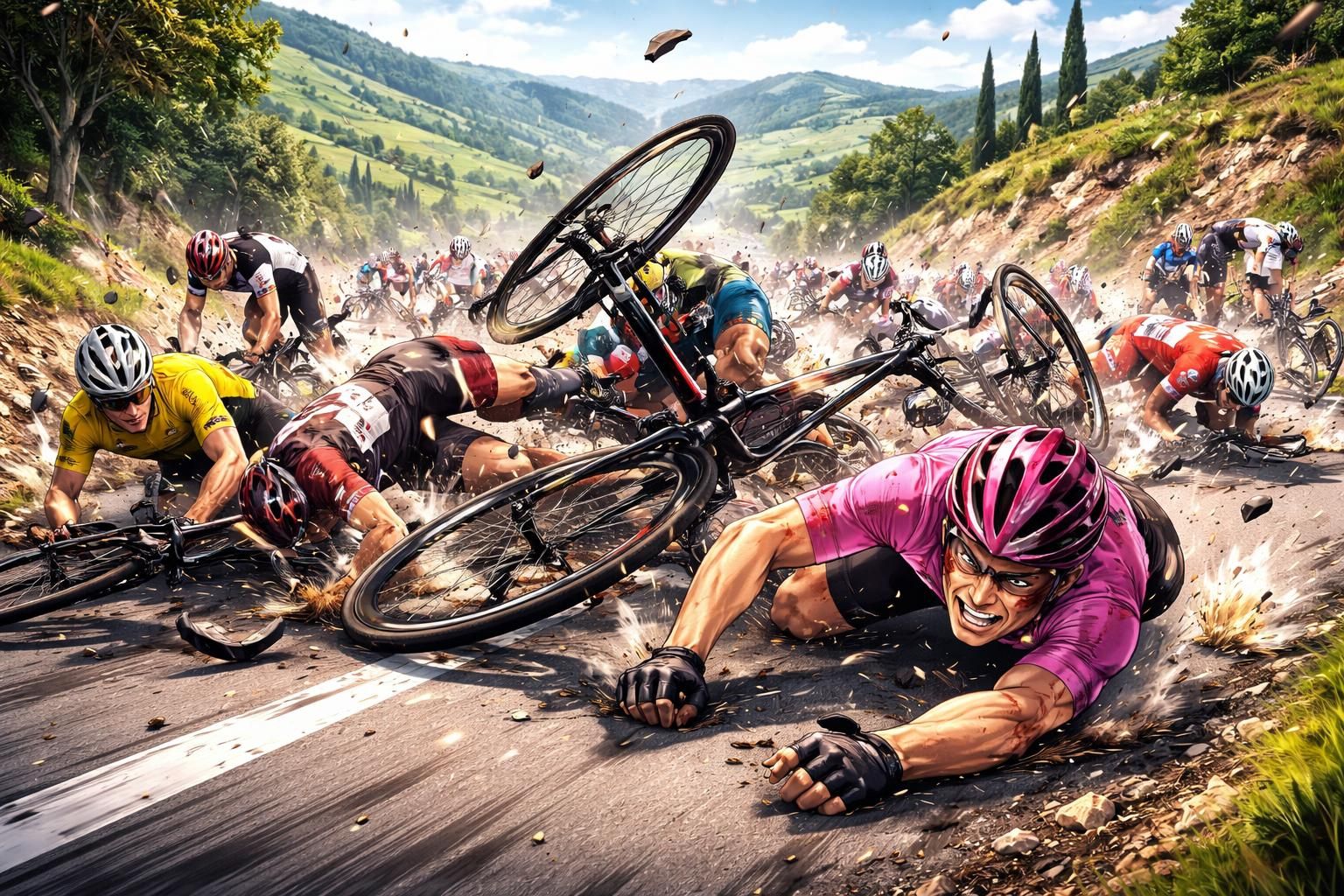 découvrez les détails de la spectaculaire chute lors de la deuxième étape du giro 2026, qui a provoqué plusieurs abandons majeurs dans le tour d’italie.