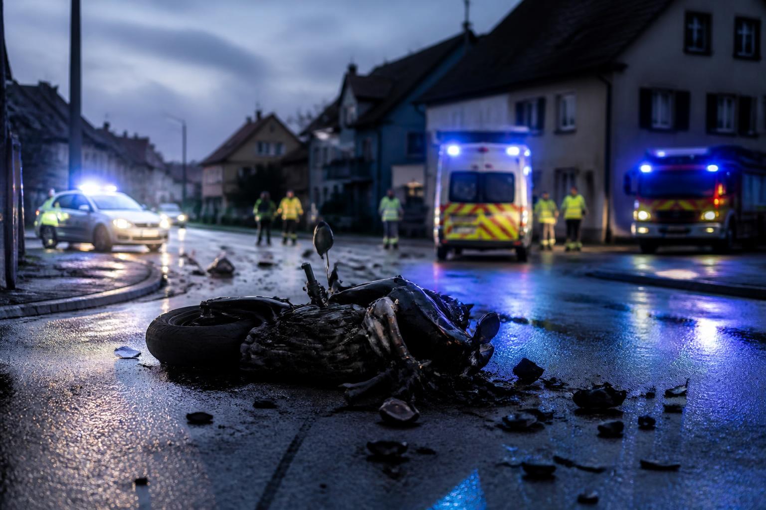 à hochfelden, un tragique accident de la route a coûté la vie à un motard de 25 ans. découvrez les circonstances de ce drame et les réactions locales.
